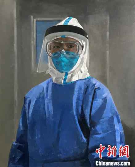  讴歌疫情英雄 知名油画家孙洪敏画了一幅最美女孩
